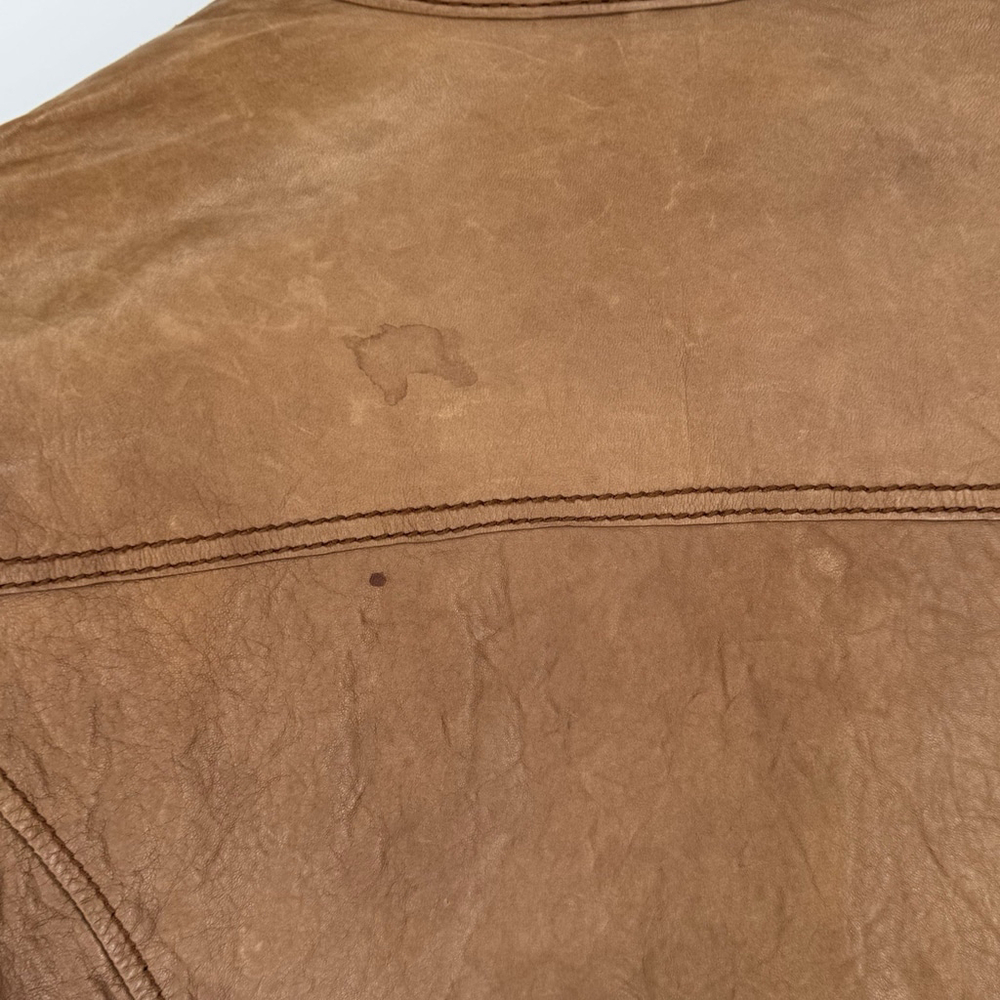 Lucky Brand Vintage Inspired Cognac Leather Jacket Women’s Medium - Picture 10 of 10